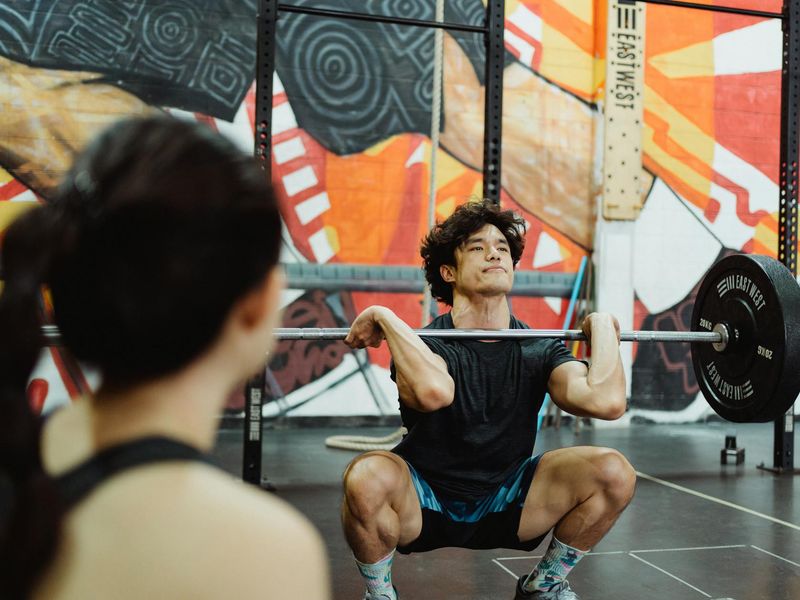 Athlete focus during strength training in gym