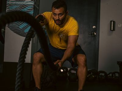 Dynamic movement of a man exercising